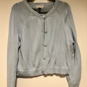Women's Light Blue button down Cardigan Sweater